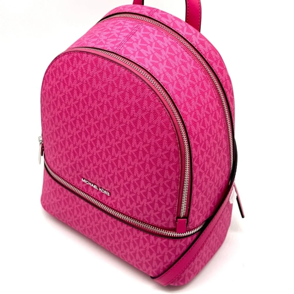 Michael Kors Medium Rhea Zip Backpack - Dragonfruit